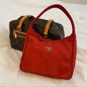 Prada Tessuto Mini Sport Bag in Red!